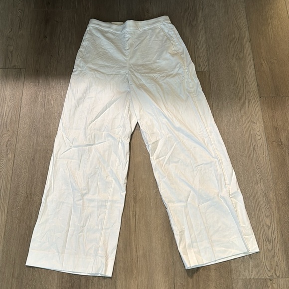 NWT! BANANA REPUBLIC WHITE HAYDEN WIDE LEG LINEN BLEND PULL ON PANT - Picture 7 of 8